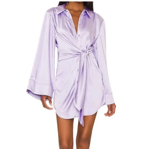 Song of Style Marta Satin Dress in Lavender Women's Size XS NWT *Read* - Picture 1 of 11
